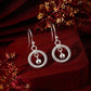 Silver Ripple Circle Drop Earrings image 0