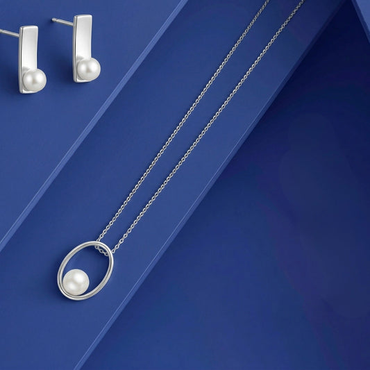 Alencia Minimalist Geometric Pearl Set image 0