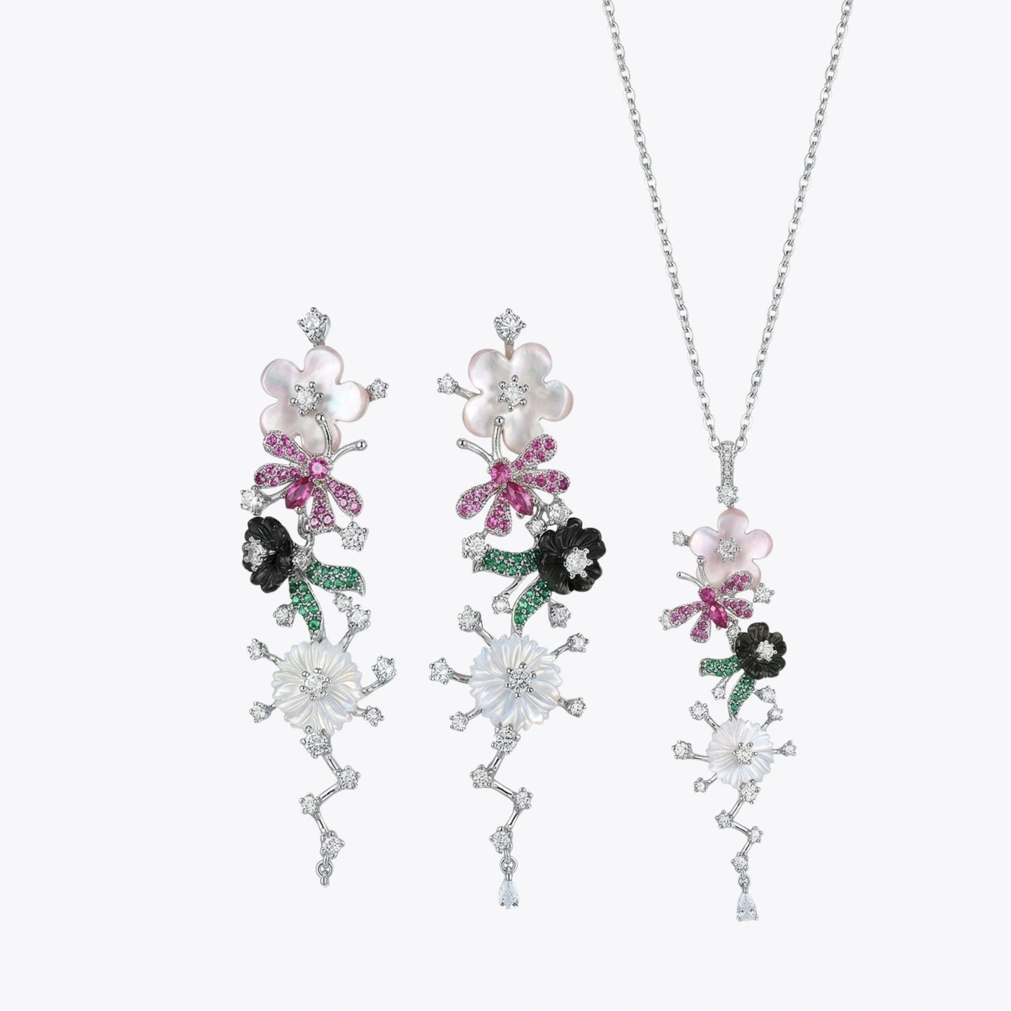 Alencia Floral Cascade 925 Silver Set image 2