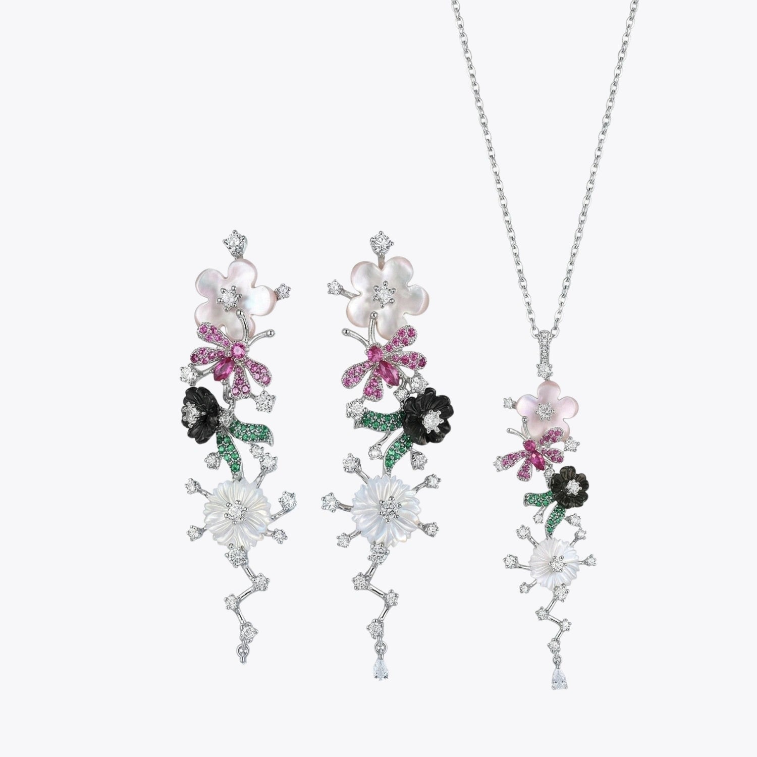 Alencia Floral Cascade 925 Silver Set image 2
