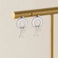 Silver Crescent Moon &amp; Star Drop Earrings image 0