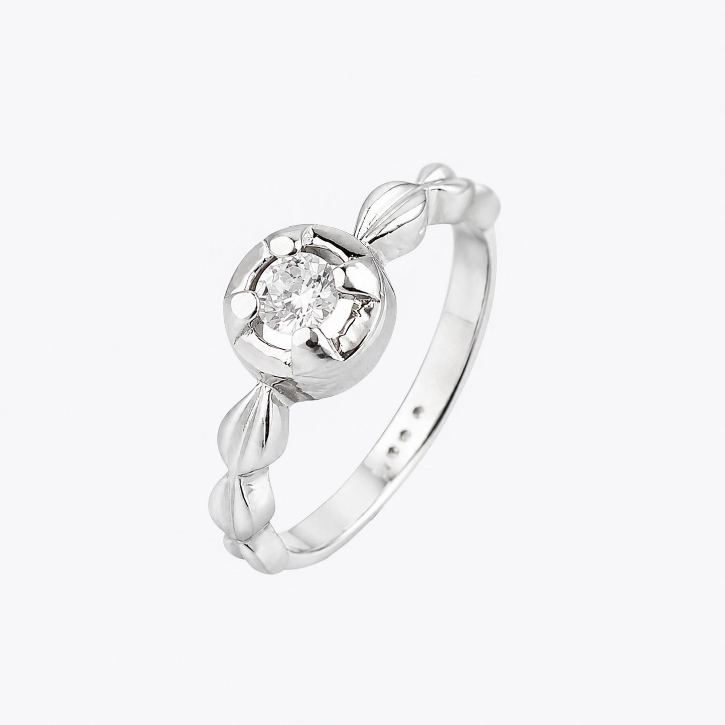 The Alencia Urban Serenade Vintage Halo Solitaire Ring image 2