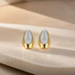 Two-Tone Teardrop Stud Earrings image 0