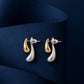 Two-Tone Teardrop Drop Earrings image 0