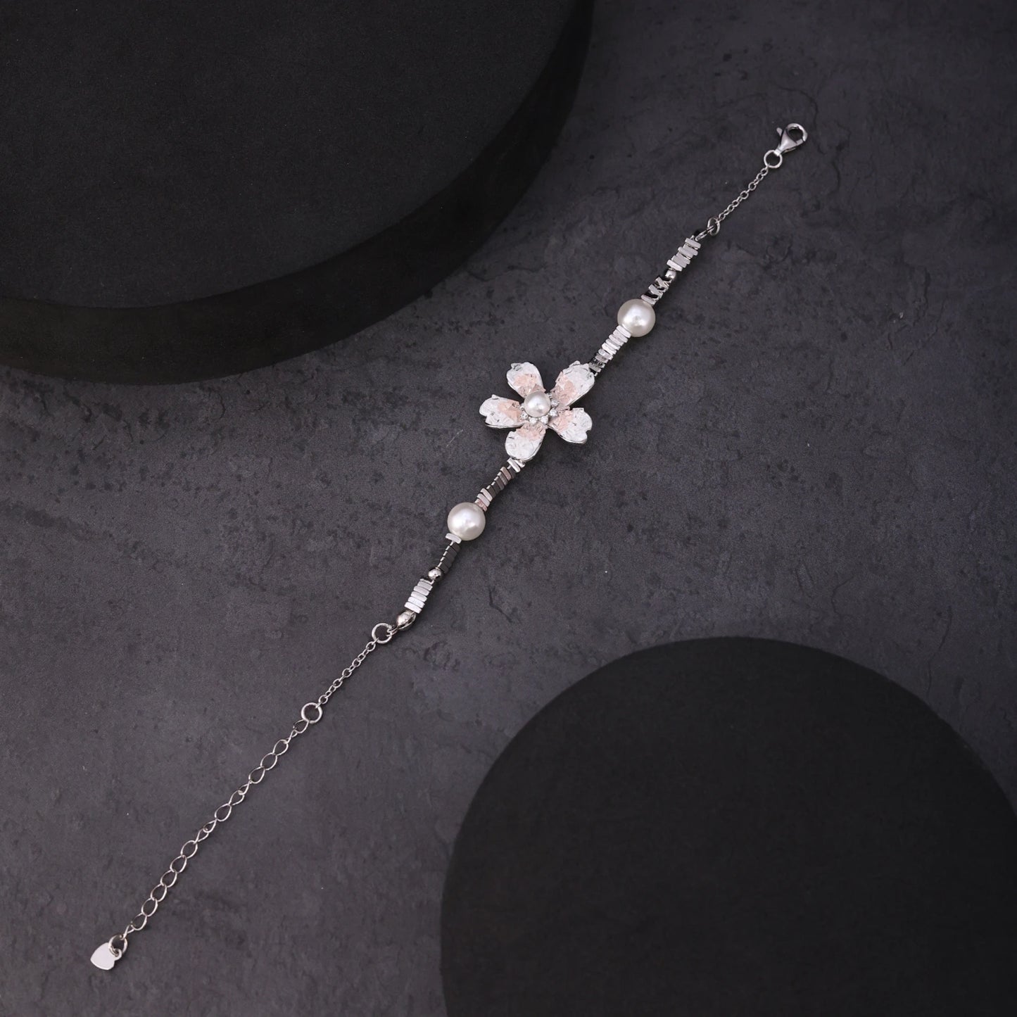 Pearl Bloom Floral Bracelet – 4 Color Variations image 3