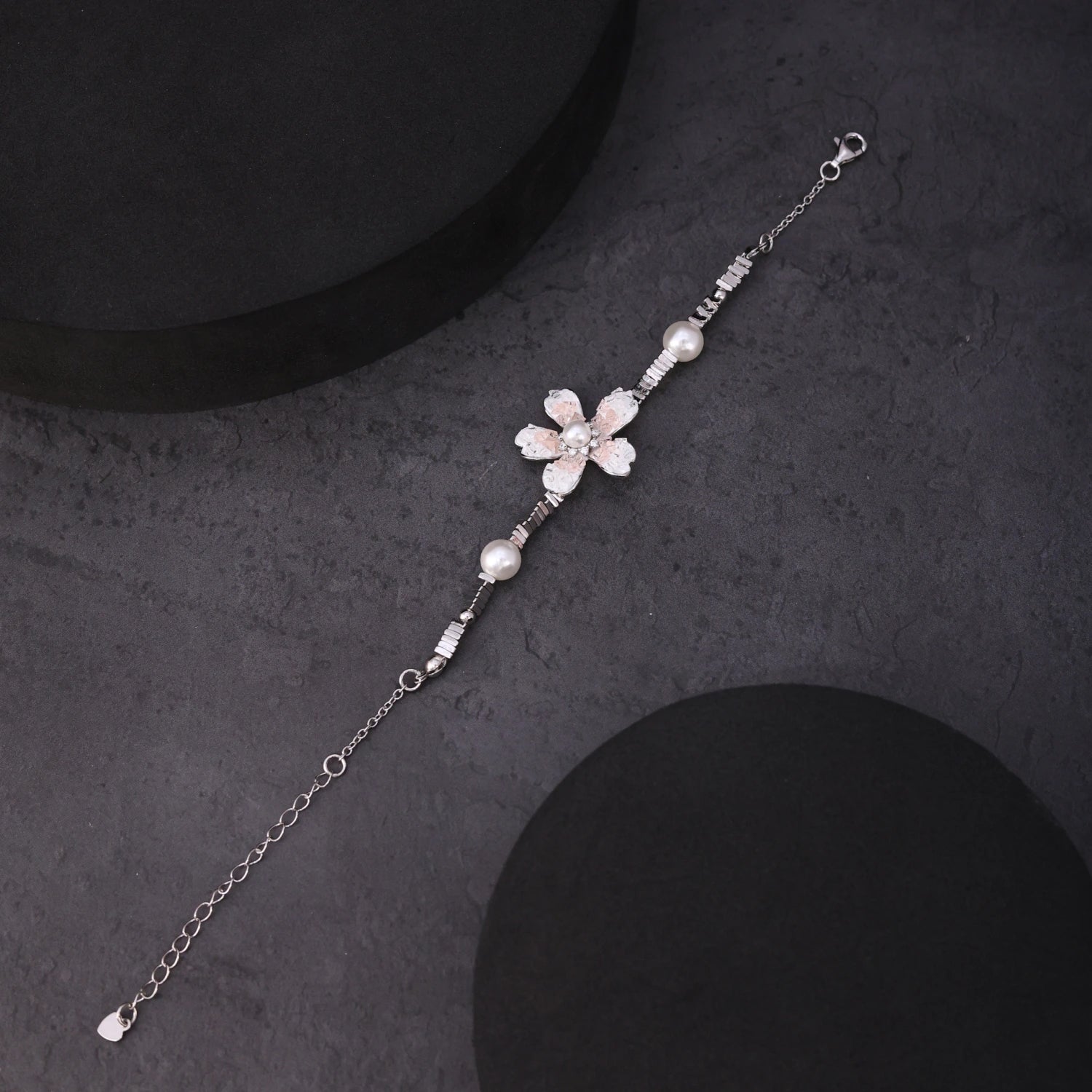 Pearl Bloom Floral Bracelet – 4 Color Variations image 3