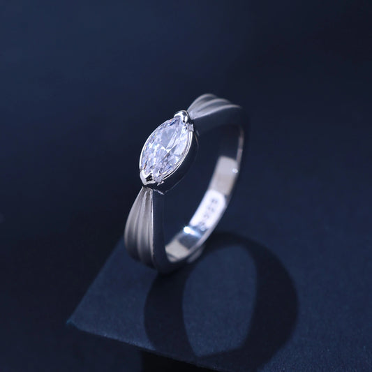 The Alencia Urban Serenade Marquise Sculptural Solitaire Ring image 0