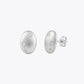 Celestial Oval Silver Stud Earrings image 2