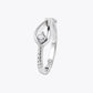 The Alencia Urban Serenade Teardrop Twist Solitaire Ring image 2