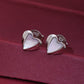 Silver Heart Mother-of-Pearl Stud Earrings image 0