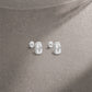 Luna Compass Silver Stud Earrings image 0