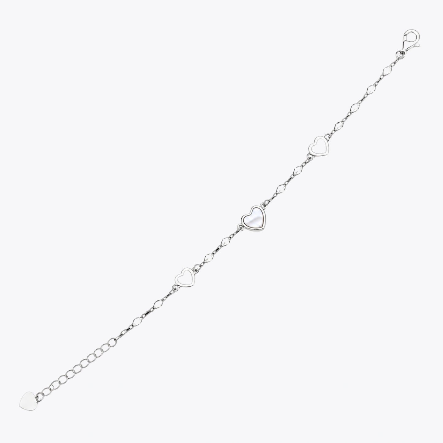 Heart Charm Silver Bracelet image 2