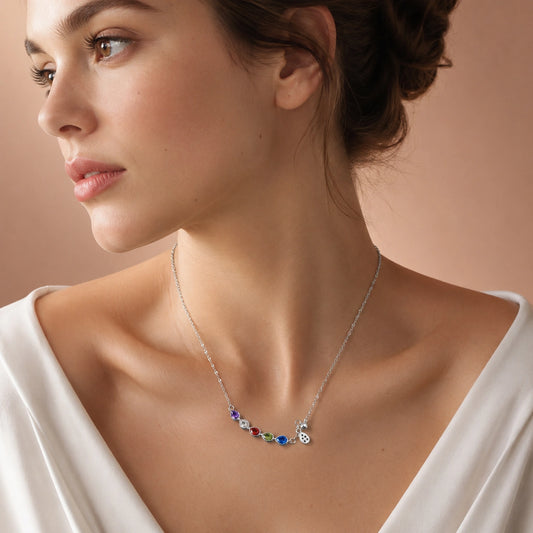 The Alencia Urban Rainbow Prism Station Necklace image 1