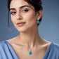Aqua Prism Pendant &amp; Earring Set image 1