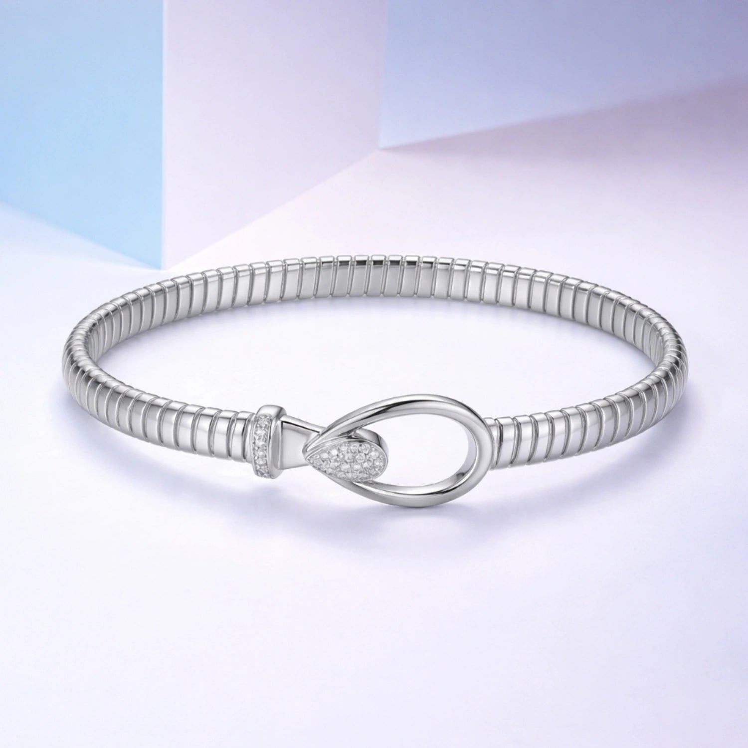 Silver Teardrop Flex Bracelet image 0