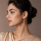 Pearl Heart Leaf Stud Earrings image 1