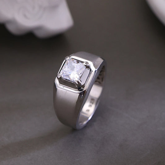 The Alencia Urban Classic Solitaire Silver Ring image 0