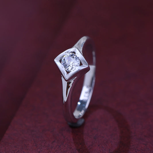 The Alencia Urban Serenade Split-Shank Oval Solitaire Ring image 0