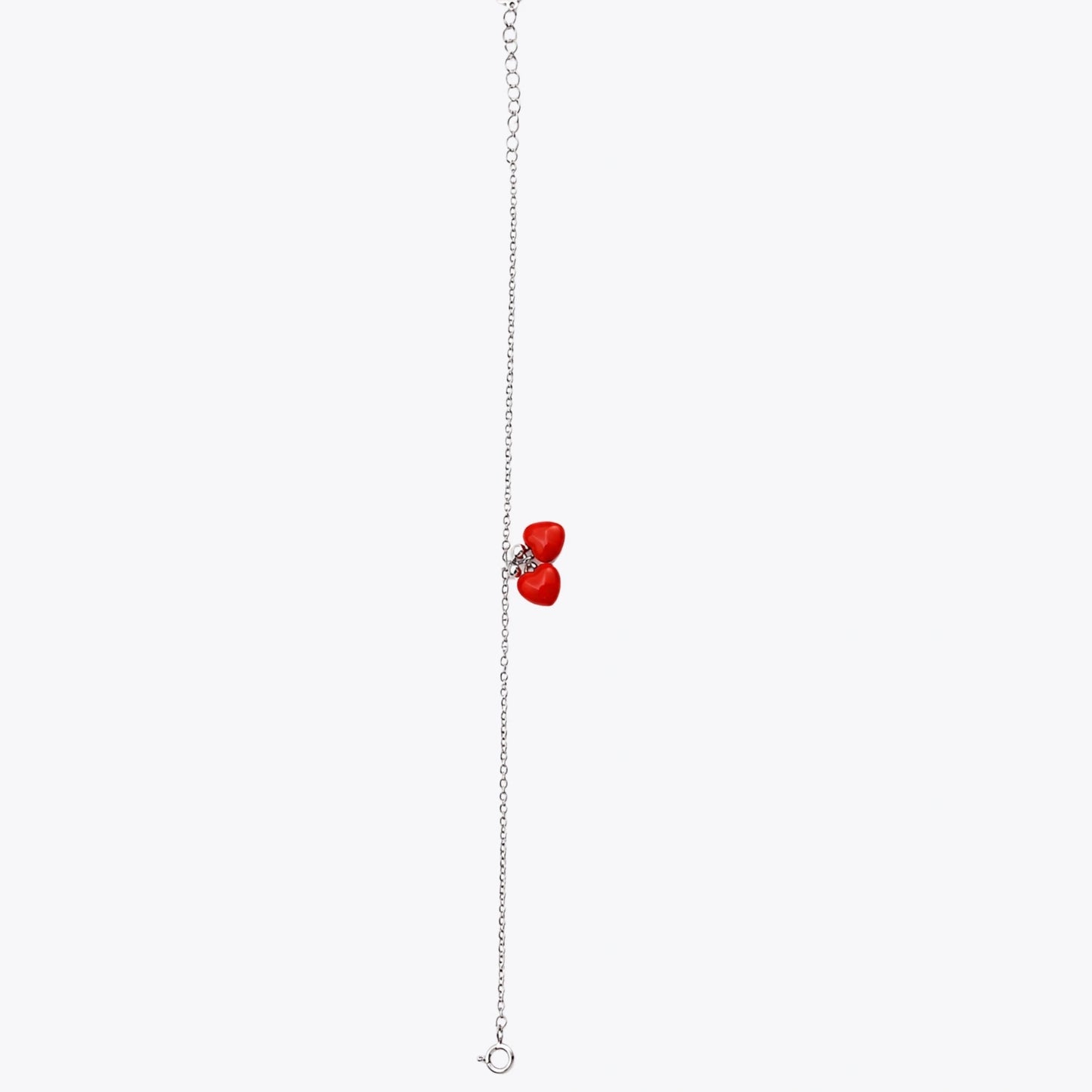 Ruby Heart Duo Charm Bracelet image 2
