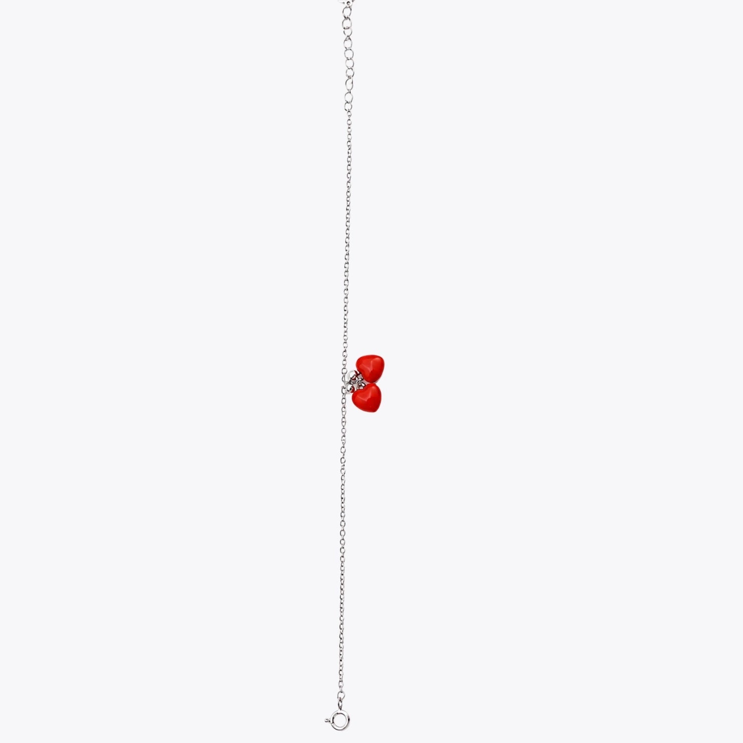 Ruby Heart Duo Charm Bracelet image 2