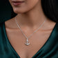 Marquise Solitaire Silver Pendant Necklace image 1