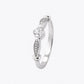 The Alencia Urban Serenade Chevron Leaf Solitaire Ring image 2