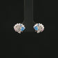Ocean Shell Silver Stud Earrings