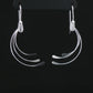 Silver Wave Drop Earrings