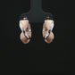 Ivory Twist Silver Hoop Earrings