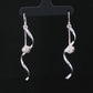 Silver Spiral Charm Dangler Earrings
