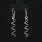 Silver Spiral Drop Earrings