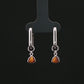 Amber Drop Rectangle Hoop Earrings