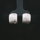 Silver Textured Floral Huggie Earrings