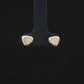 Golden Triangle Pearl Stud Earrings