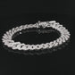 Alencia Iced Cuban 925 Sterling Silver Bracelet