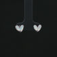 Luna Heart Silver Stud Earrings