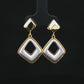 Dual-Tone Geometric Drop Earrings