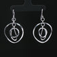 Silver Multi-Circle Drop Earrings