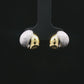 Two-Tone Dome Stud Earrings