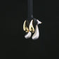 Two-Tone Teardrop Drop Earrings