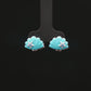 Blue Shell Starfish Stud Earrings
