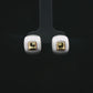 Dual-Tone Square Stud Earrings