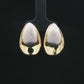 Two-Tone Teardrop Stud Earrings