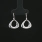 Silver Teardrop Hook Earrings