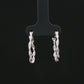Twisted Rope Silver Hoop Earrings