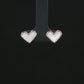 Minimal Heart Silver Stud Earrings