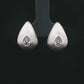 Silver Dewdrop Crystal Stud Earrings