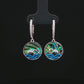 Ocean Dolphin Mother of Pearl Hoop Earrings