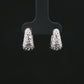 Silver Filigree Huggie Hoop Earrings
