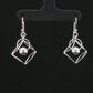Sterling Silver Geometric Ball Drop Earrings